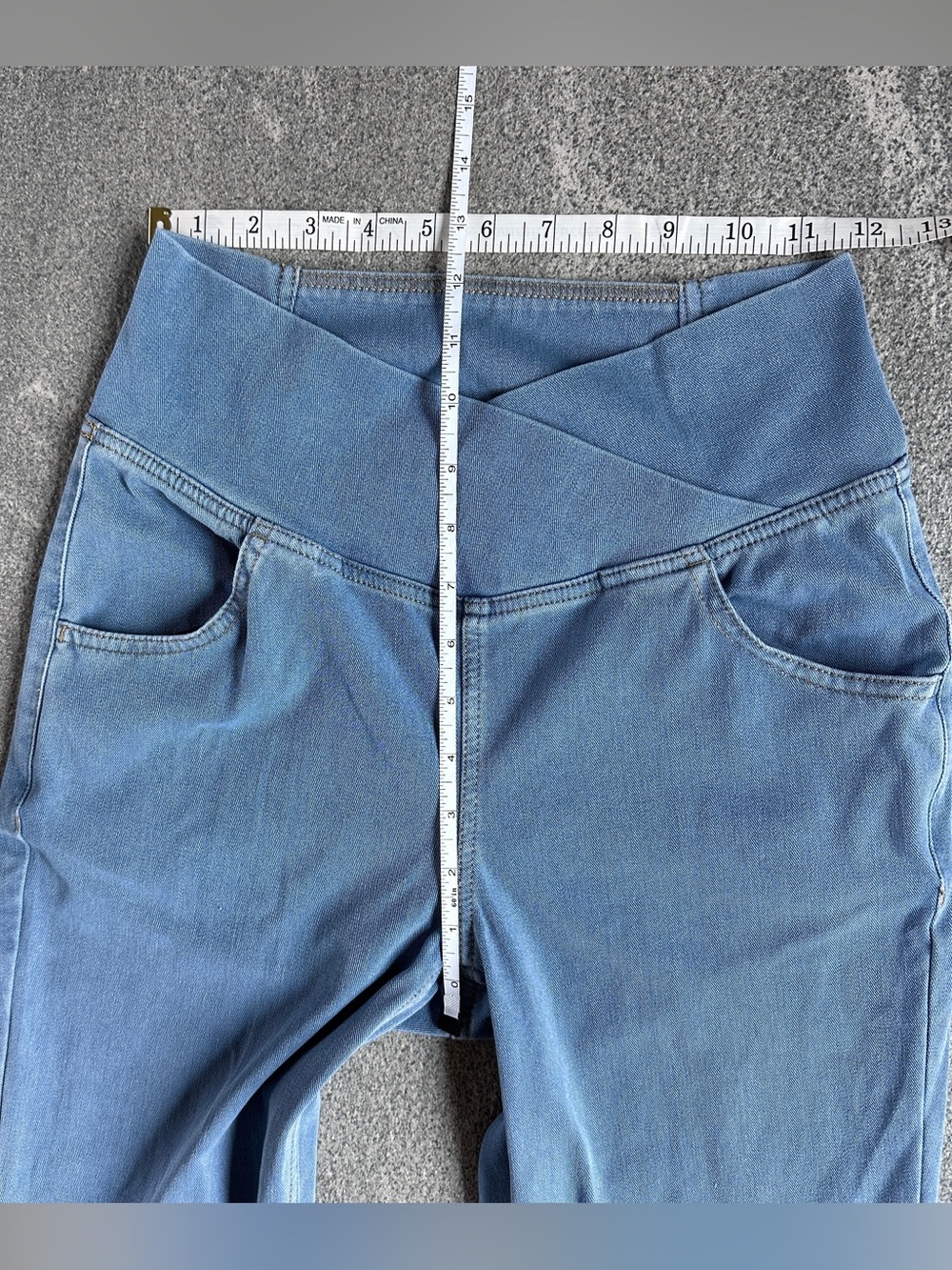 Halara Flex High Waisted Crossover Pocket InstantCool Washed Casual Jeans M 8/10 - Picture 15 of 16